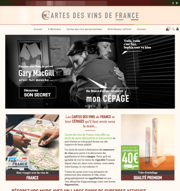Carte des vins de france